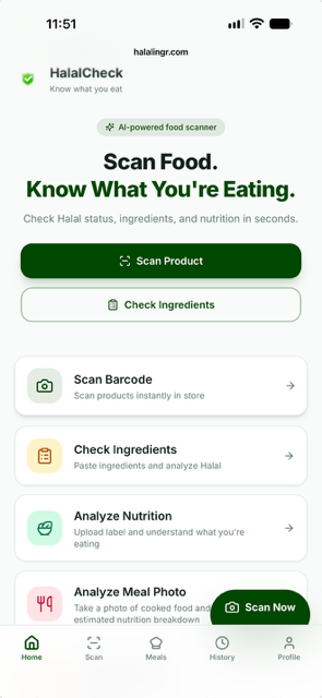 Halal Ingredients website homepage