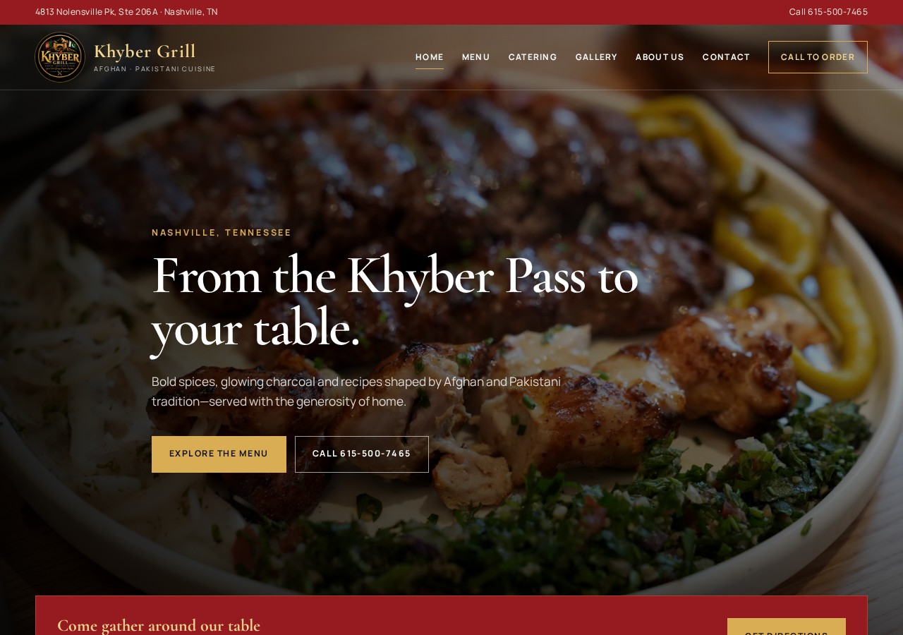 Nashville Khyber Grill website